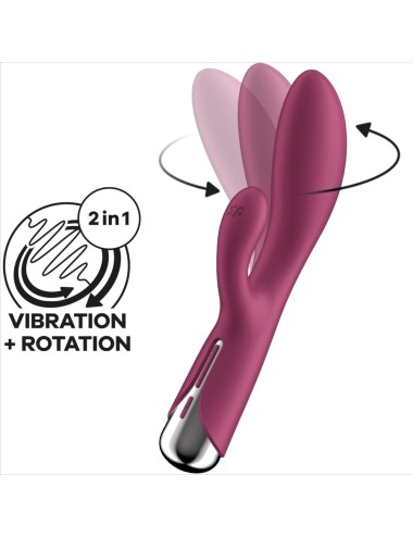 SATISFYER - SPINNING RABBIT 1 CLITORIDE E STIMOLAZIONE DEL PUNTO G ROSSO