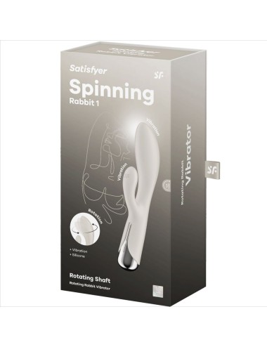 SATISFYER - SPINNING RABBIT 1 STIMOLAZIONE CLITORIDE E PUNTO G BEIGE