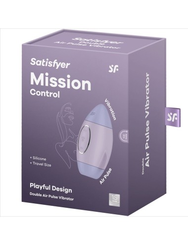 SATISFYER - MISSION CONTROL LILLA PICCOLO VIBRATORE A DOPPIO IMPULSO