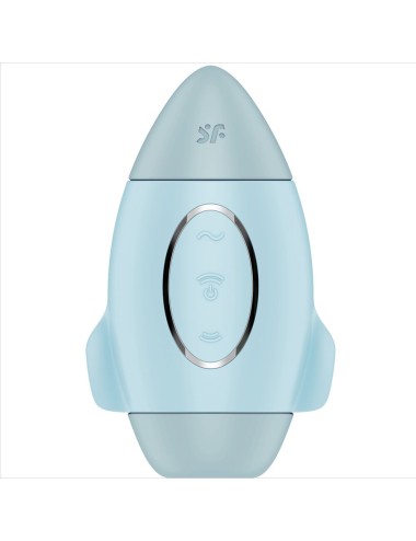 SATISFYER - MISSION CONTROL VIBRATORE PICCOLO BLU A DOPPIO IMPULSO