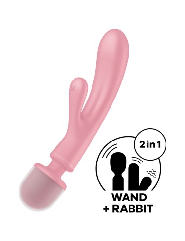 SATISFYER - MASSAGGIATORE VIBRATORE CONIGLIO TRIPLE LOVER ROSA