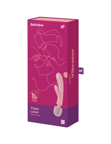 SATISFYER - MASSAGGIATORE VIBRATORE CONIGLIO TRIPLE LOVER ROSA