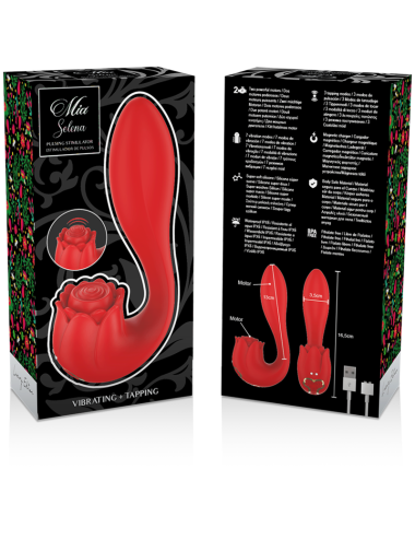 MIA -  SELENA STIMOLATORE VIBRANTE + TAPPING ROSSO