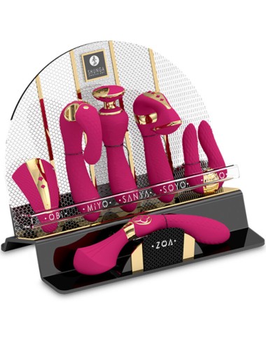 SHUNGA - ESPOSITORE DA 6 MASSAGGIATORI INTITI FUCSIA