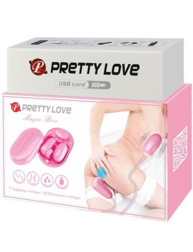 PRETTY LOVE - PROIETTILE VIBRANTE MAGIC BOX E STIMOLATORE ROSA
