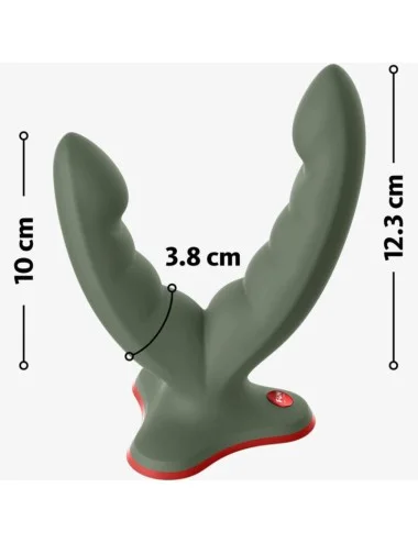 FUN FACTORY - DOPPIO DILDO E MASSAGGIATORE RYDE VERDE
