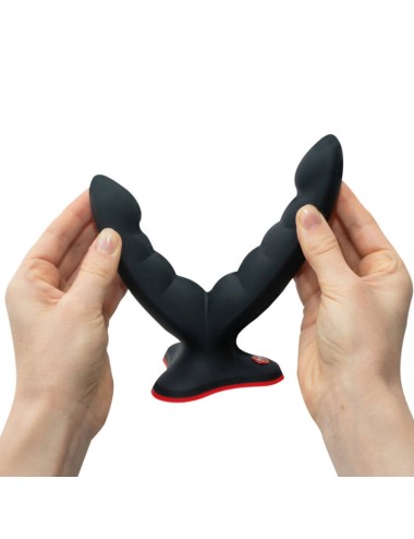 FUN FACTORY - DOPPIO DILDO E MASSAGGIATORE RYDE NERO