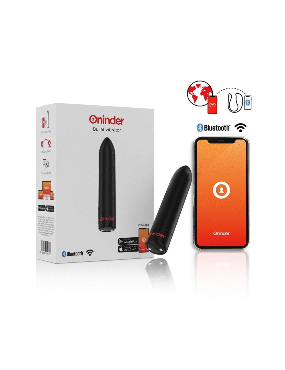 ONINDER - BERLIN VIBRATORE BULLET NERO 9 MODALITÀ 8 ONINDER - BERLIN VIBRATORE BULLET NERO 9 MODALITÀ 8