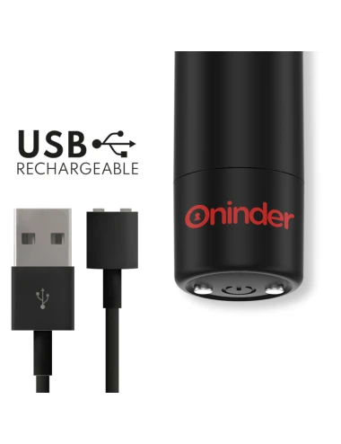 ONINDER - BERLIN VIBRATORE BULLET NERO 9 MODALITÀ 8,5 X 2 CM - APP GRATUITA