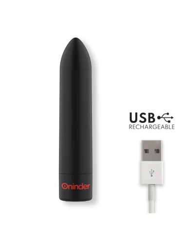 ONINDER - BERLIN VIBRATORE BULLET NERO 9 MODALITÀ 8,5 X 2 CM - APP GRATUITA