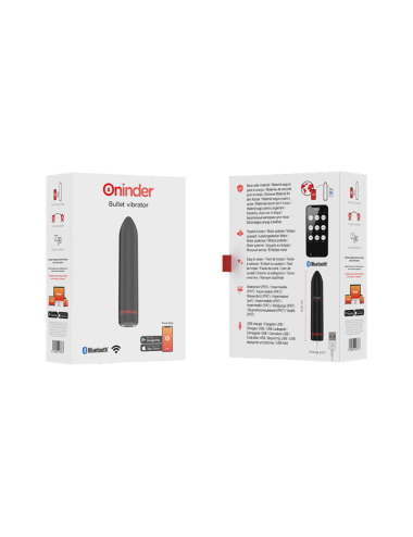 ONINDER - BERLIN VIBRATORE BULLET NERO 9 MODALITÀ 8,5 X 2 CM - APP GRATUITA