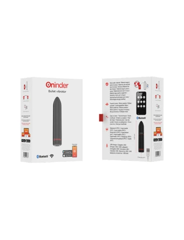 ONINDER - BERLIN VIBRATORE BULLET NERO 9 MODALITÀ 8,5 X 2 CM - APP GRATUITA