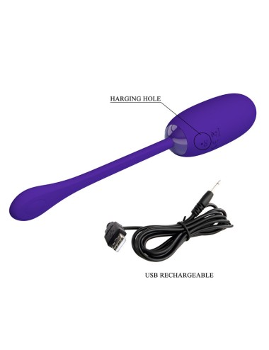 PRETTY LOVE - UOVO VIBRANTE JULIUS IMPERMEABILE-RICARICABILE VIOLA