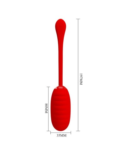 PRETTY LOVE - UOVO VIBRANTE RICARICABILE KIRK ROSSO