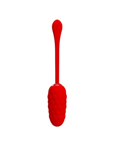 PRETTY LOVE - UOVO VIBRANTE CON TEXTURE MARINA RICARICABILE ROSSA