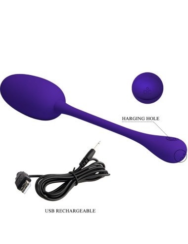 PRETTY LOVE - UOVO VIBRANTE RICARICABILE KNUCKER VIOLA
