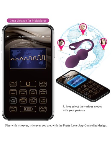 PRETTY LOVE - APP ELVIRA KEGEL BALLS TELECOMANDO VIOLA