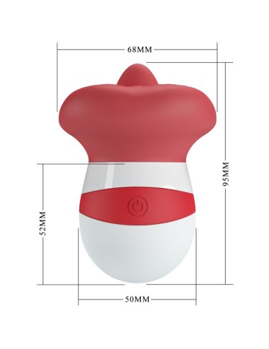 PRETTY LOVE - STIMOLATORE DELLA LINGUA MINA ROSSO CHIARO