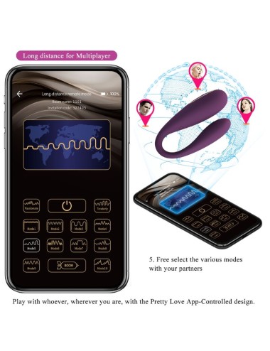 PRETTY LOVE - VIBRATORE GLOBAL DOUBLE PLEASURE REMOTO DI AGOSTO
