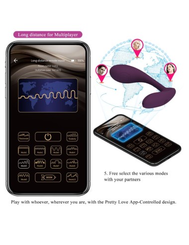 PRETTY LOVE - BAIRD G-SPOT 12 VIBRAZIONI RICARICABILE APP LILA