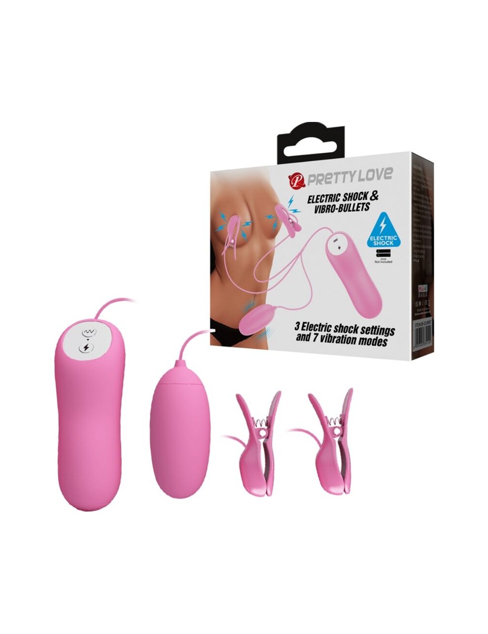 PRETTY LOVE - PINZETTA CON VIBRAZIONE ED ELETTROSHOCK ROSA PRETTY LOVE - PINZETTA CON VIBRAZIONE ED ELETTROSHOCK ROSA