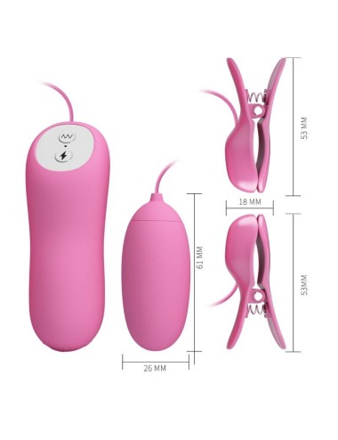 PRETTY LOVE - PINZETTA CON VIBRAZIONE ED ELETTROSHOCK ROSA