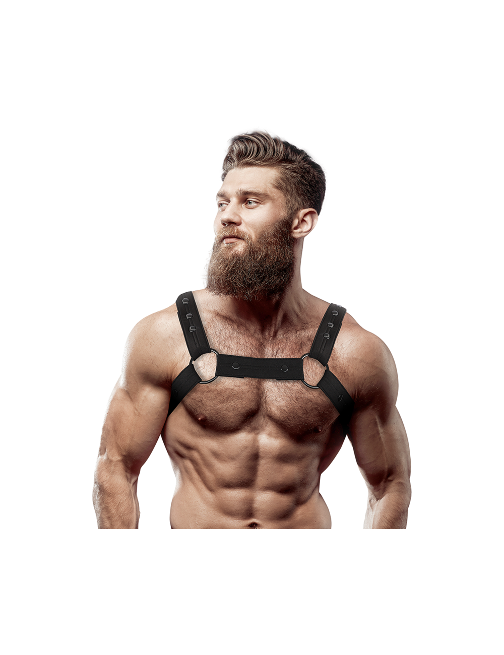 FETISH SUBMISSIVE ATTITUDE - IMBRACATURA SPORTIVA REGOLABILE IN NEOPRENE DA UOMO FETISH SUBMISSIVE ATTITUDE - IMBRACATURA SPORTIVA REGOLABILE IN NEOPRENE DA UOMO