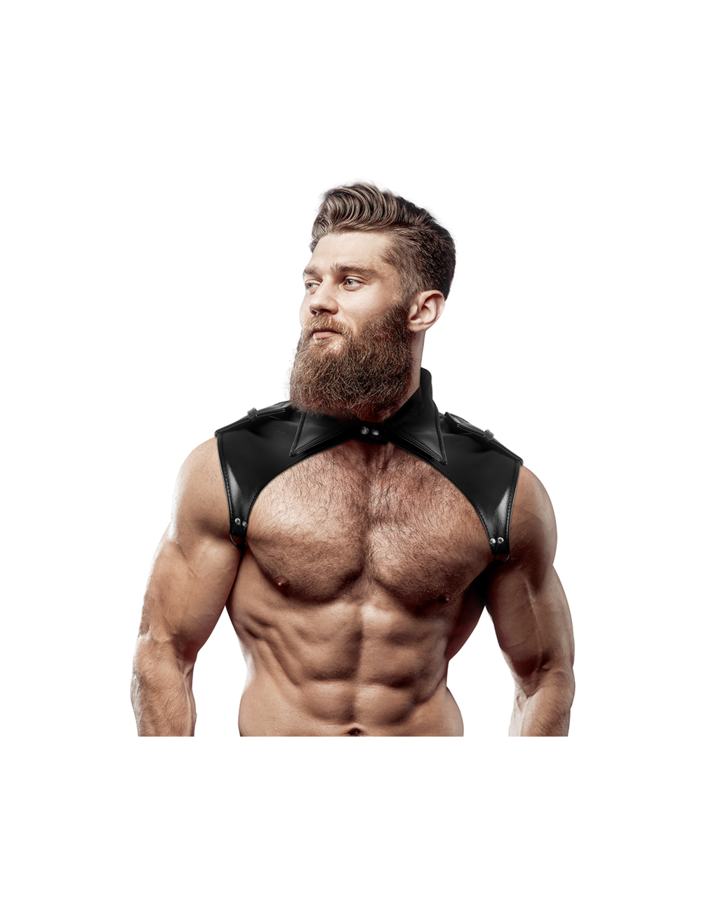FETISH SUBMISSIVE ATTITUDE - IMBRAGATURA DA COLLO IN ECOPELLE REGOLABILE BRIGADE DA UOMO FETISH SUBMISSIVE ATTITUDE - IMBRAGATURA DA COLLO IN ECOPELLE REGOLABILE BRIGADE DA UOMO