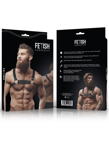FETISH SUBMISSIVE ATTITUDE - PETTORINA PER BULLDOG IN ECOPELLE DA UOMO TAGLIA M/L