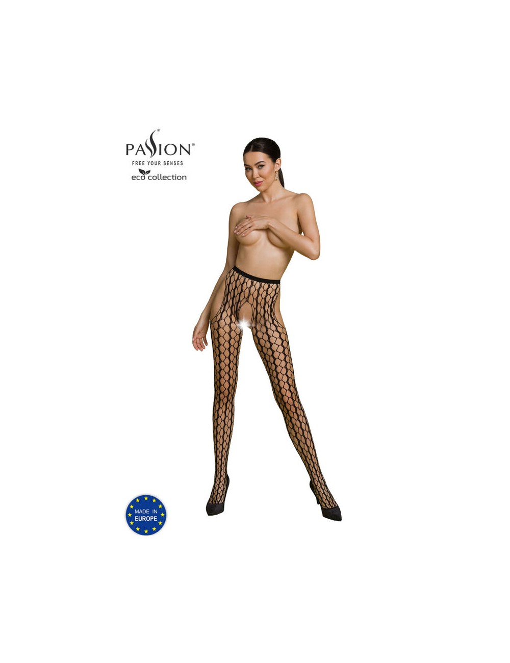 PASSION - COLLEZIONE ECO BODYSTOCKING ECO S007 NERO PASSION - COLLEZIONE ECO BODYSTOCKING ECO S007 NERO