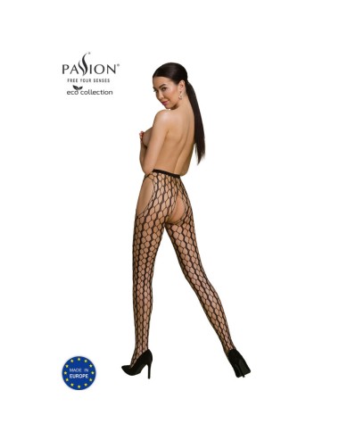 PASSION - COLLEZIONE ECO BODYSTOCKING ECO S007 NERO