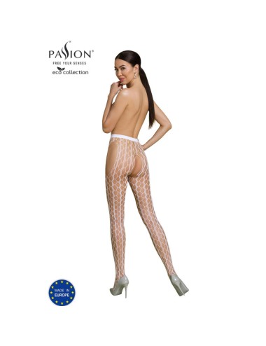 PASSION - COLLEZIONE ECO BODYSTOCKING ECO S007 BIANCO