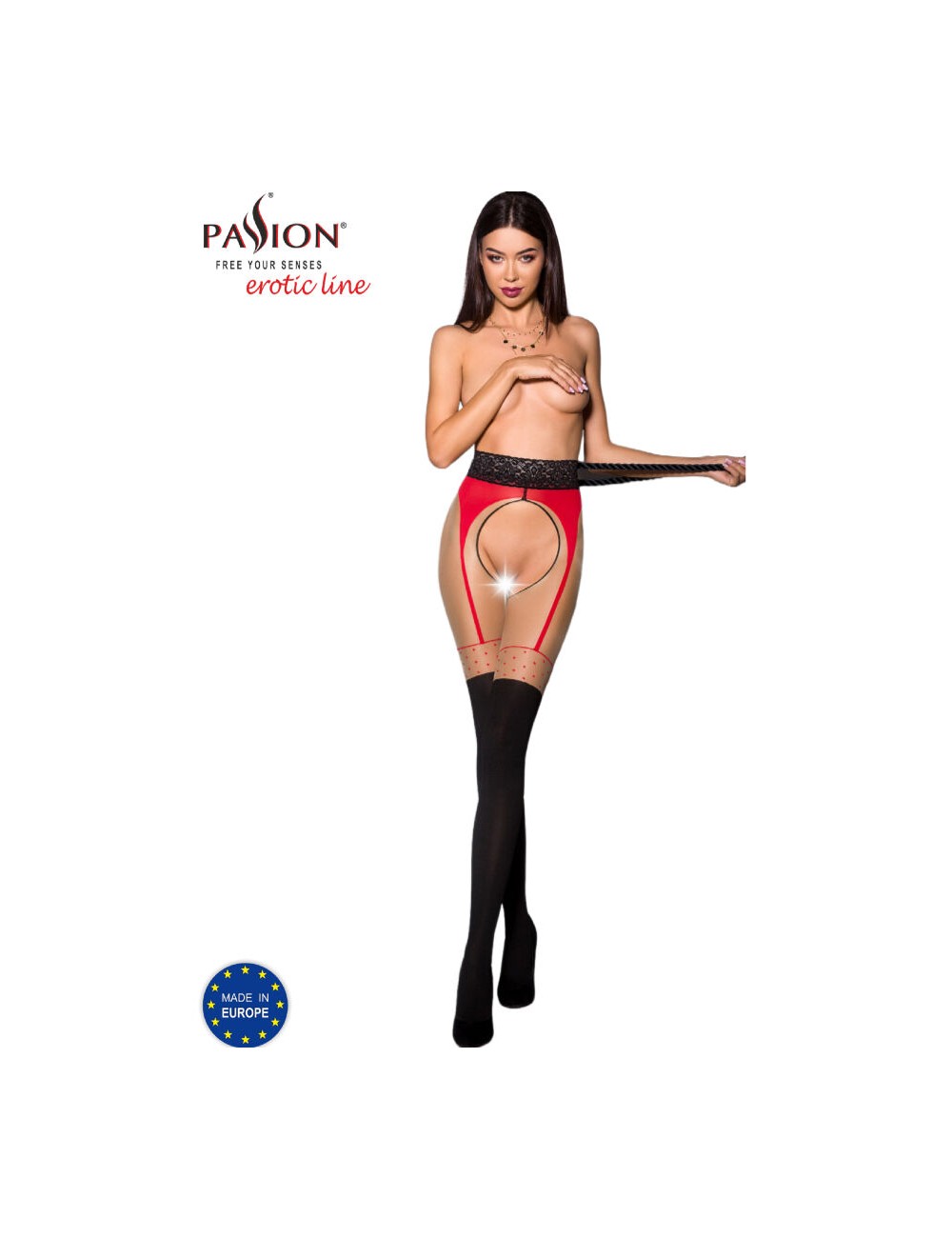 PASSION - TIOPEN 003 COLLANT ROSSO 3/4 20/40 DEN