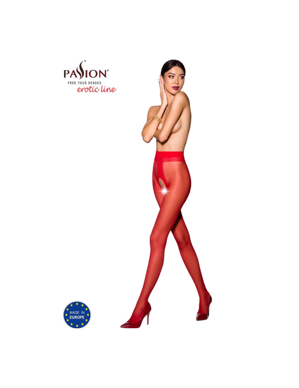 PASSION - TIOPEN 007 COLLANT ROSSO 3/4 20 DEN