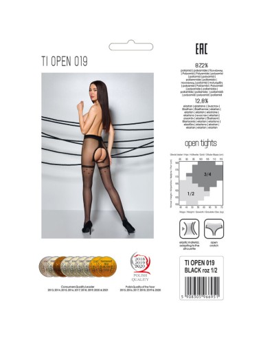 PASSION - TIOPEN 019 COLLANT NERO 3/4 20 DEN