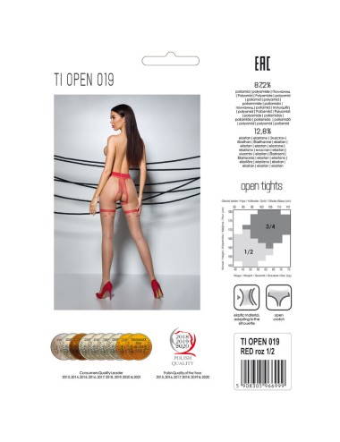 PASSION - TIOPEN 019 COLLANT ROSSO 3/4 20 DEN