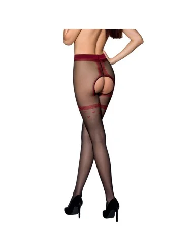 PASSION - TIOPEN 019 COLLANT NERO/ROSSO 3/4 20 DEN