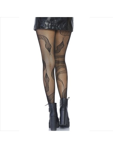 LEG AVENUE - CALZE A RETE SERPENTI NERE