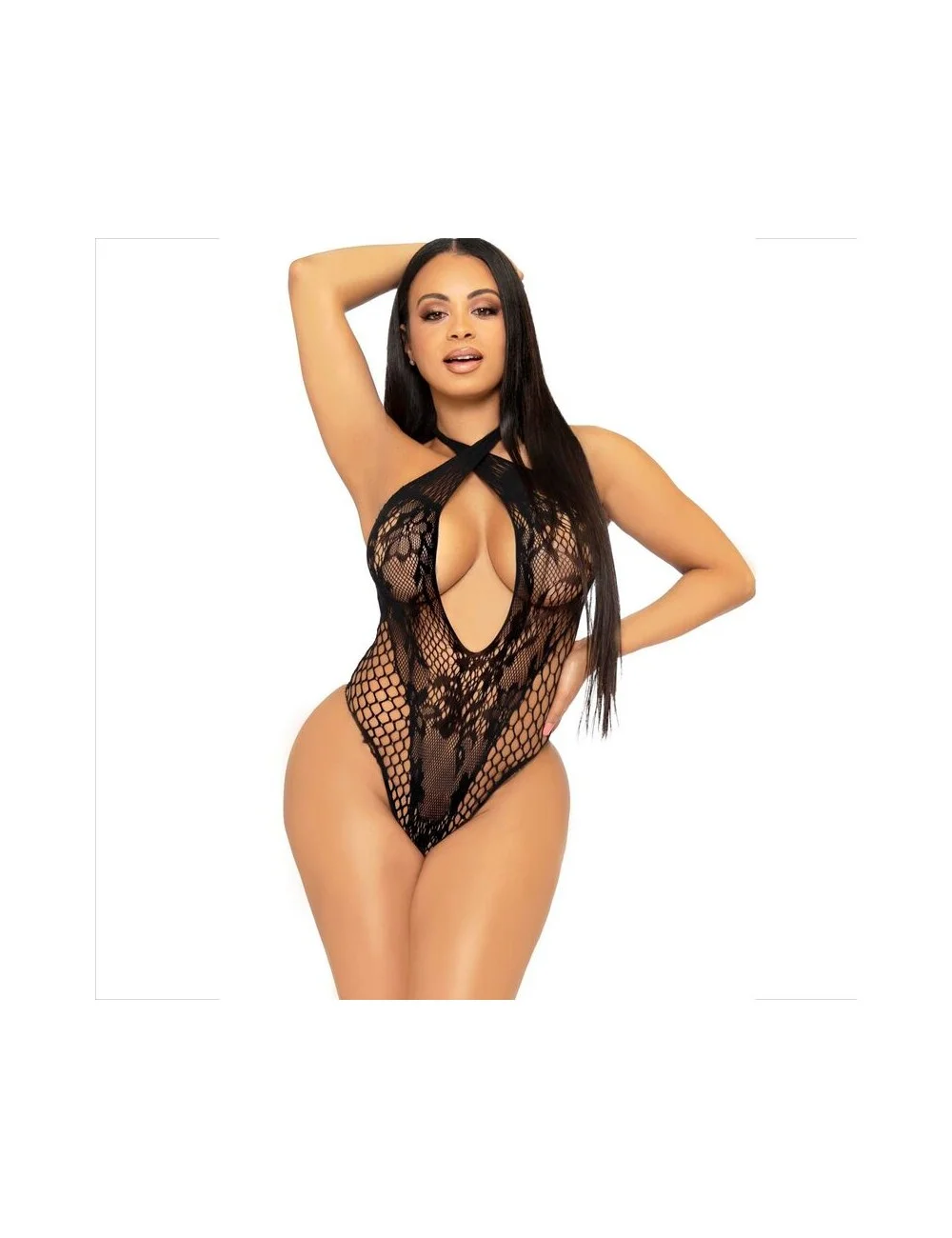 LEG AVENUE - CAVEZZA TEDDY CON PIZZO NERO LEG AVENUE - CAVEZZA TEDDY CON PIZZO NERO