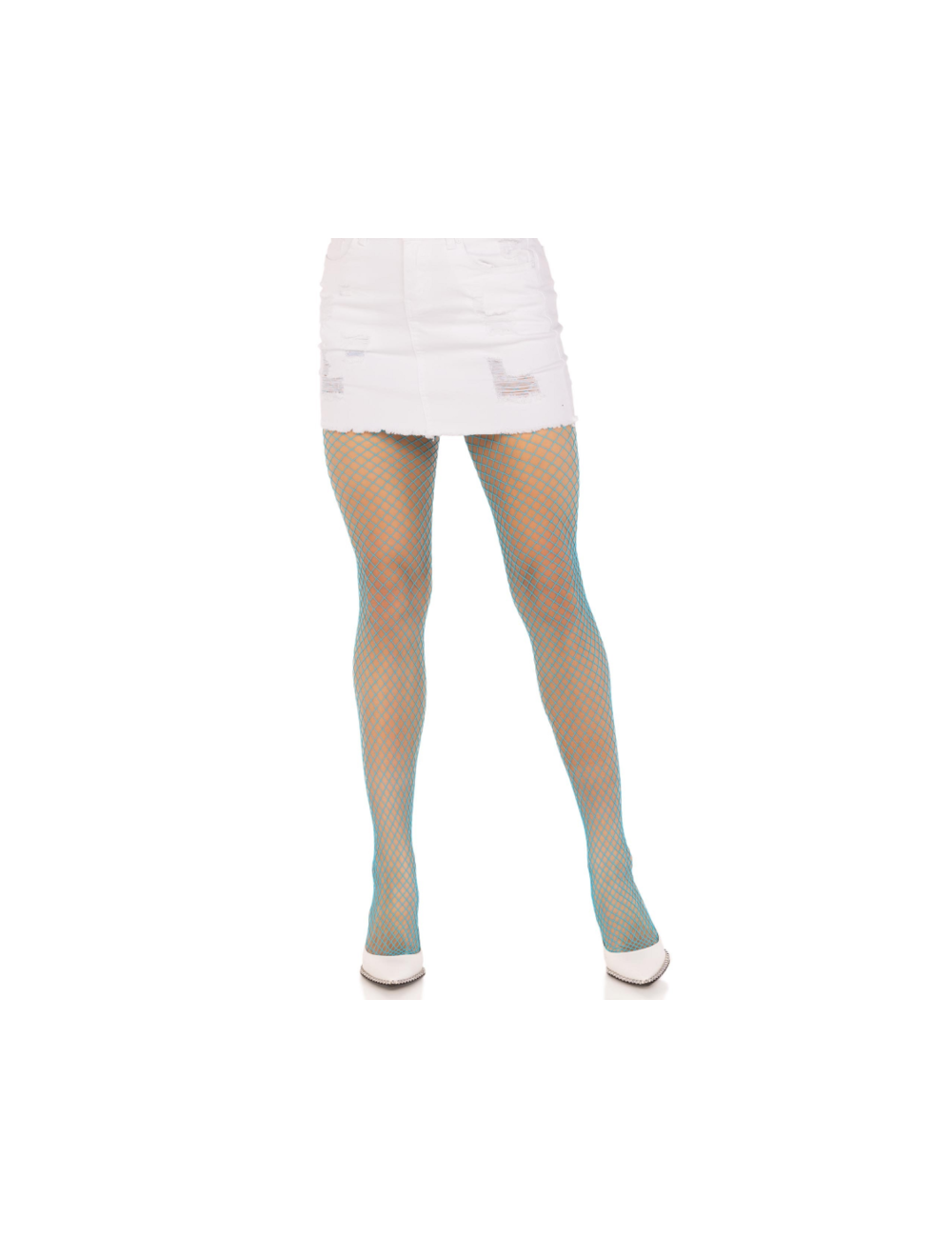 LEG AVENUE - COLLANT A RETE IN LYCRA BLU
