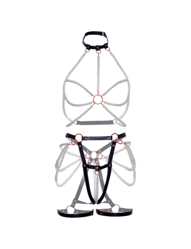 LEG AVENUE - REGGISENO CON IMBRAGATURA E GIACCHIERA PERLA S