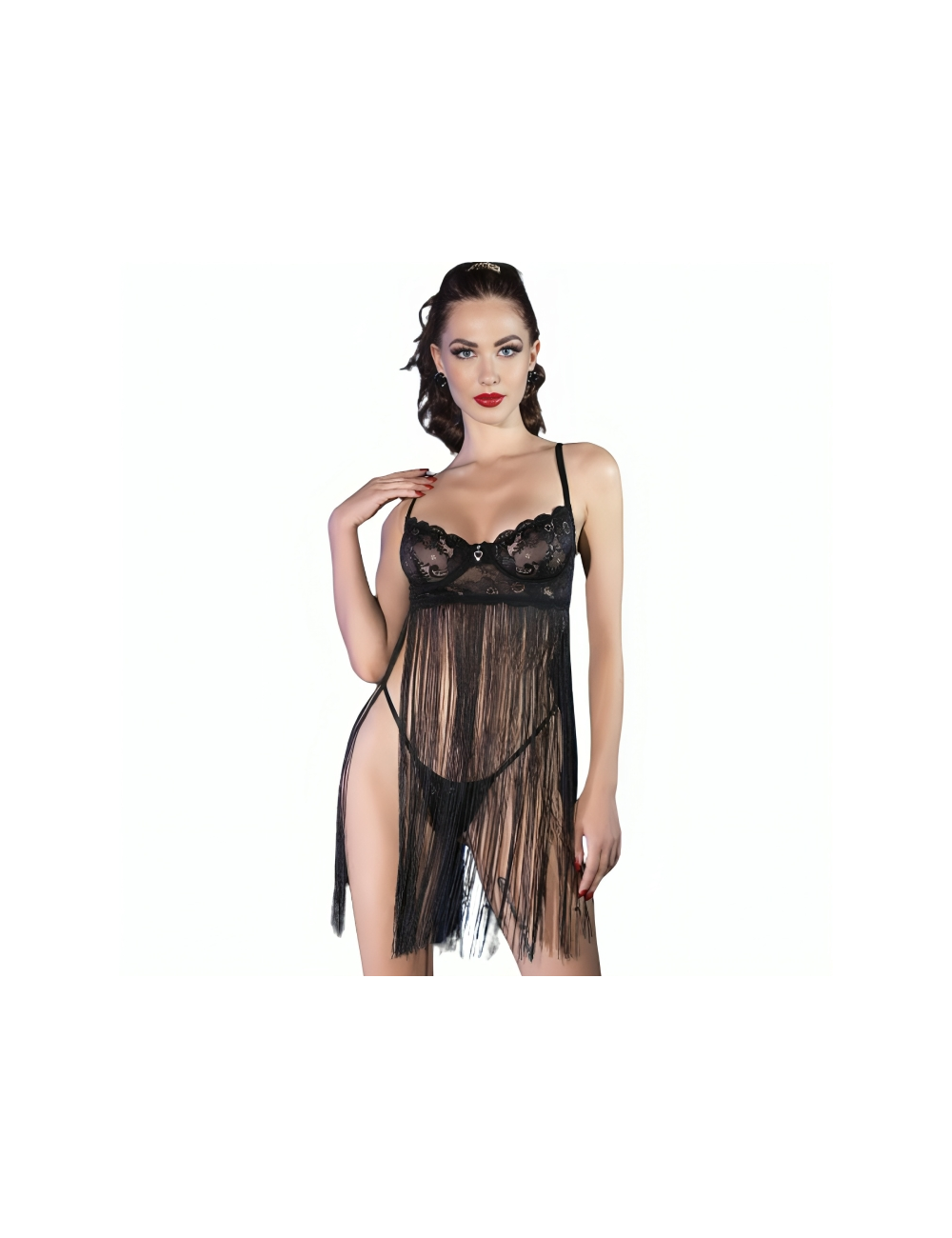 CHILIROSE - CR 4496 BABYDOLL NERO S/M