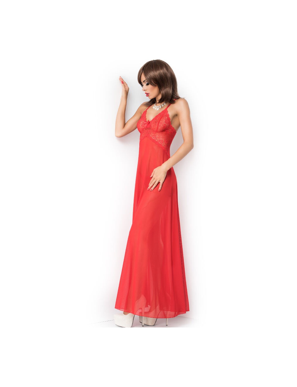 CHILIROSE - CR 3883 BABYDOLL LUNGA ROSSA L/XL