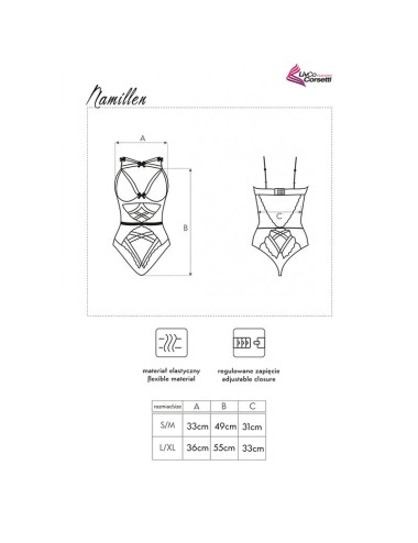 LIVCO CORSETTI FASHION - NAMILLEN LC 90528 BODY NERO L/XL