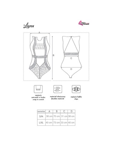 LIVCO CORSETTI FASHION - LIXPEN LC 90612 CORPO NERO L/XL