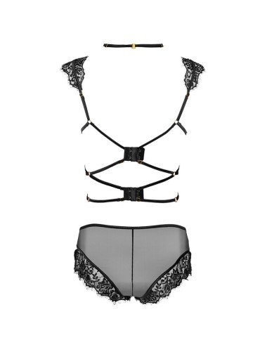 LIVCO CORSETTI FASHION - PALMENOM LC 90614 REGGISENO + SLIP NERO L/XL