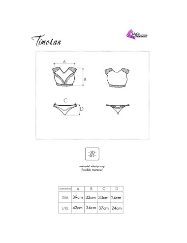 LIVCO CORSETTI FASHION - TIMOSAN LC 90631 REGGISENO + SLIP NERO