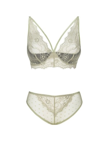 LIVCO CORSETTI FASHION - PINE LC 90667 REGGISENO + SLIP KHAKI