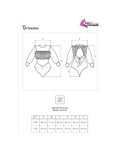 LIVCO CORSETTI FASHION - DRIMINA LC90690 BODY NANVY BLU L/XL