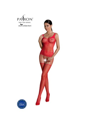 PASSION - COLLEZIONE ECO BODYSTOCKING ECO BS001 ROSSO